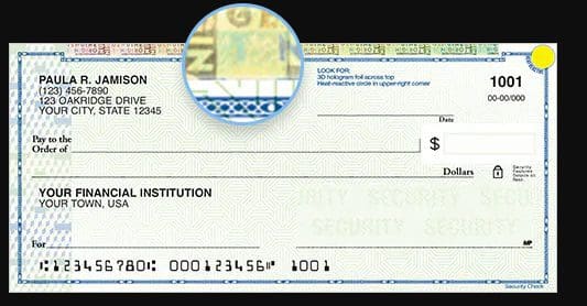 Costco personal check example