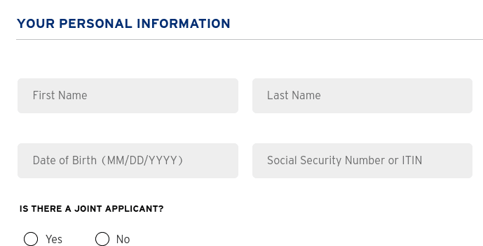 fill personal detailsd when open citi account
