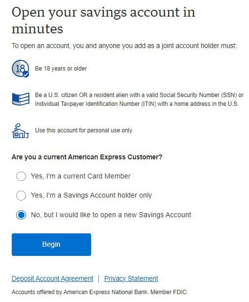 Amex open cd account