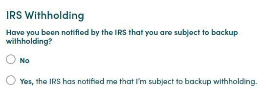 IRS Withholding claim