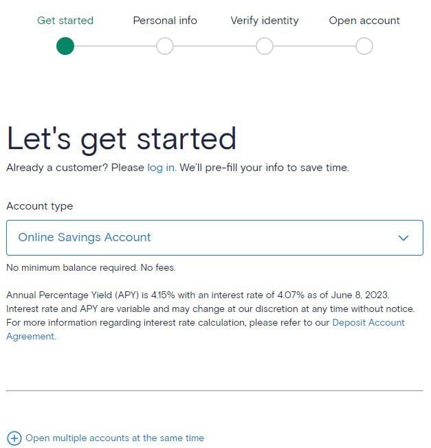 Marcus savings application