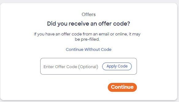 discover application enter promo code