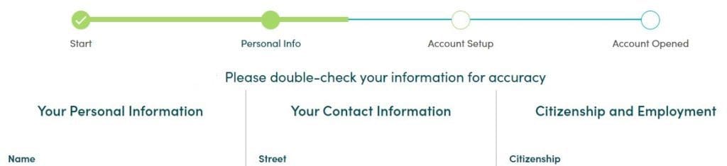 review personal info