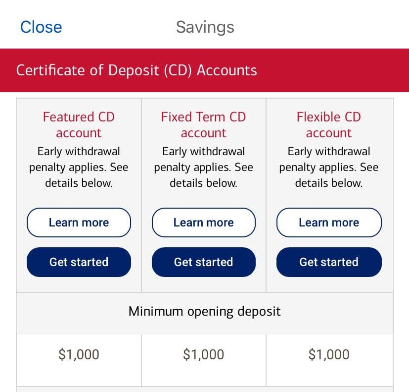 BofA CD Options