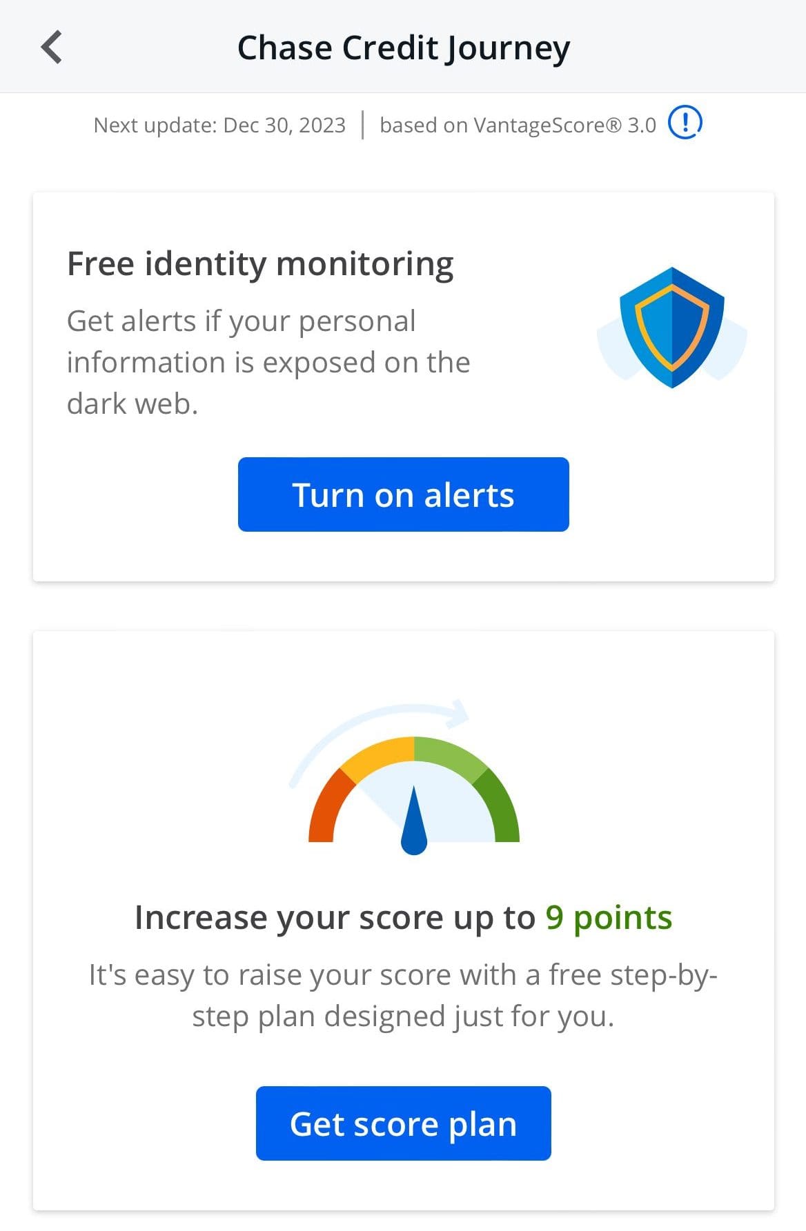 Chase credit journey