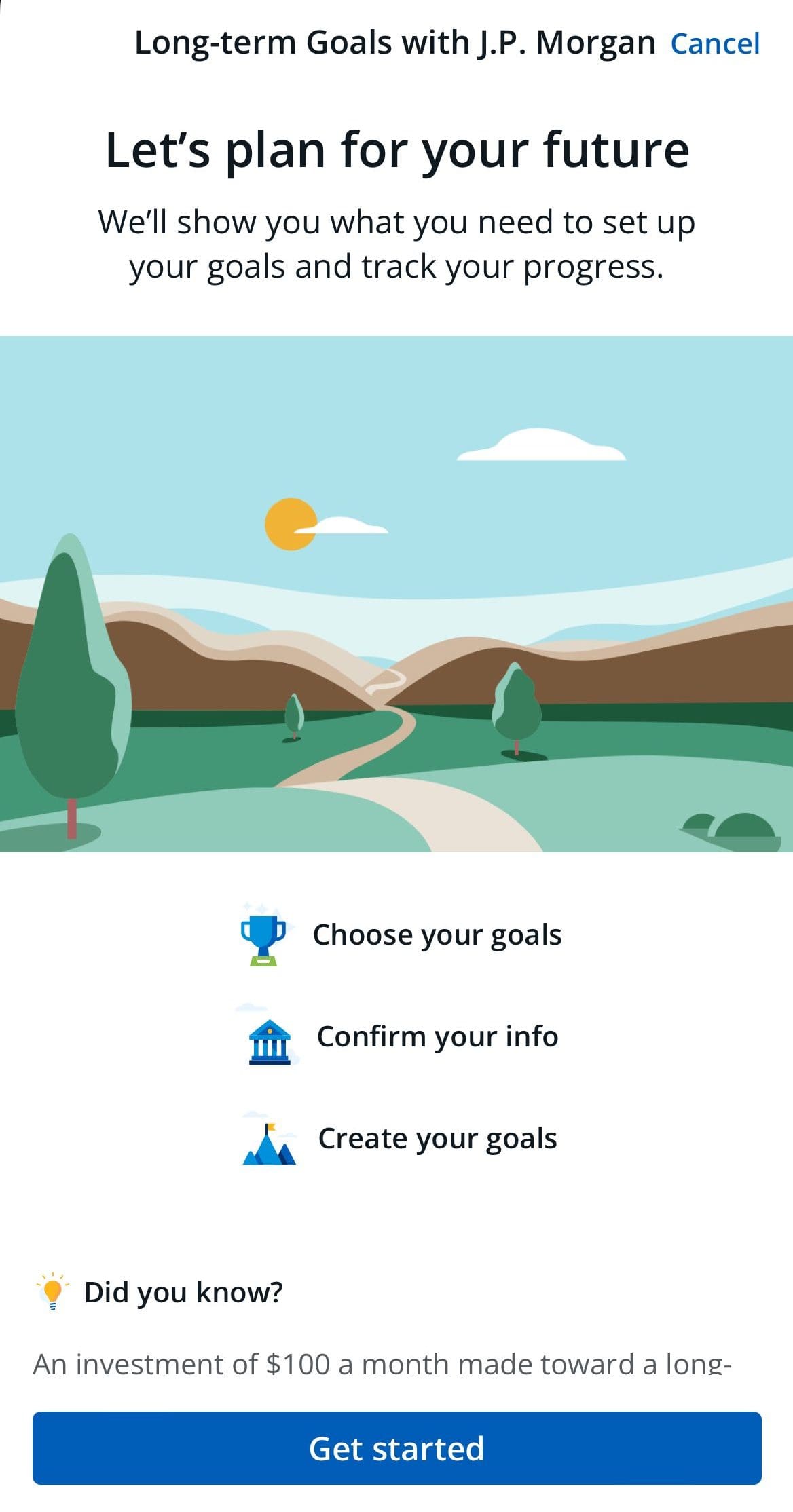 Chase create savings goals