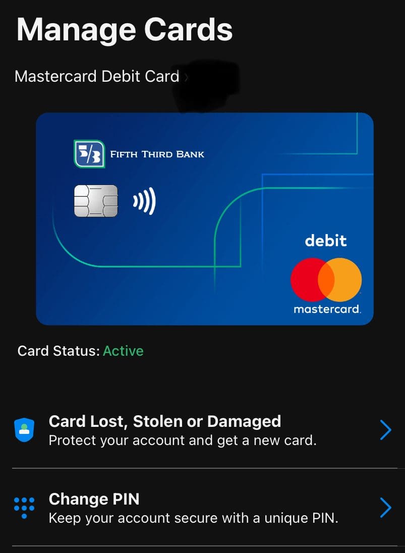 Manage fifth third credit card