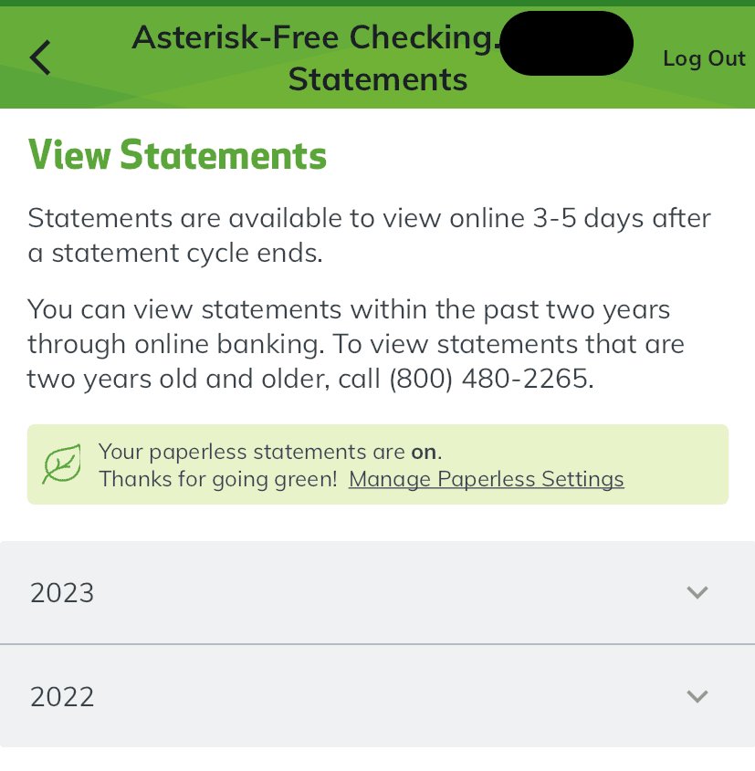 View account statements on Huntington app