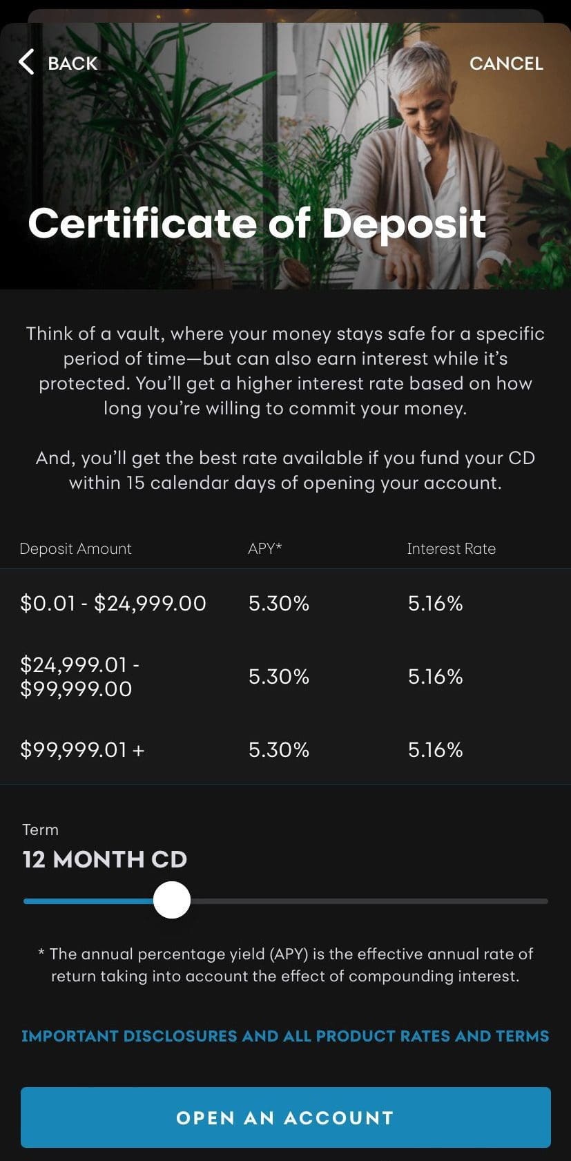 Synchrony CD Rates example