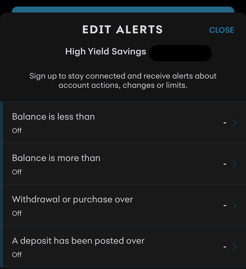 Synchrony set up alerts