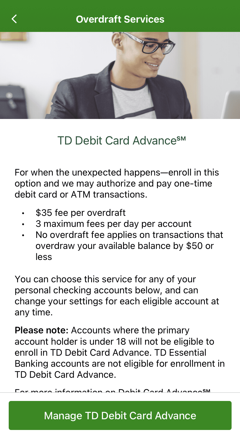 TD Overdraft Service