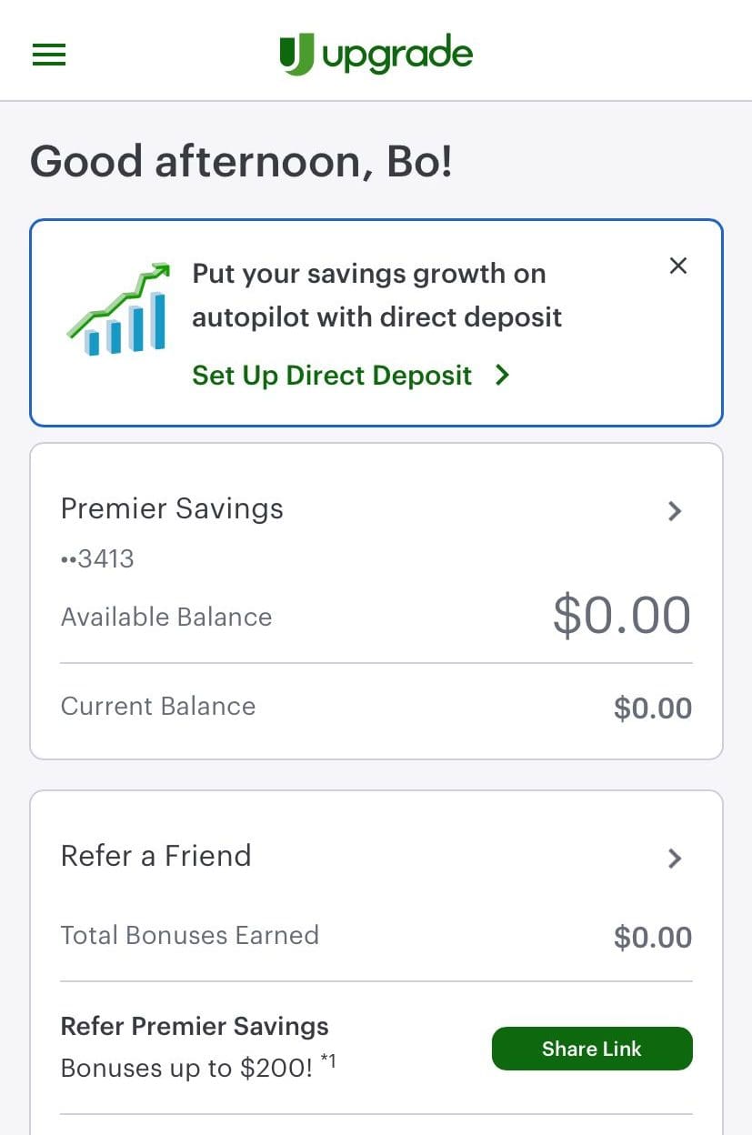 Upgrade savings overview